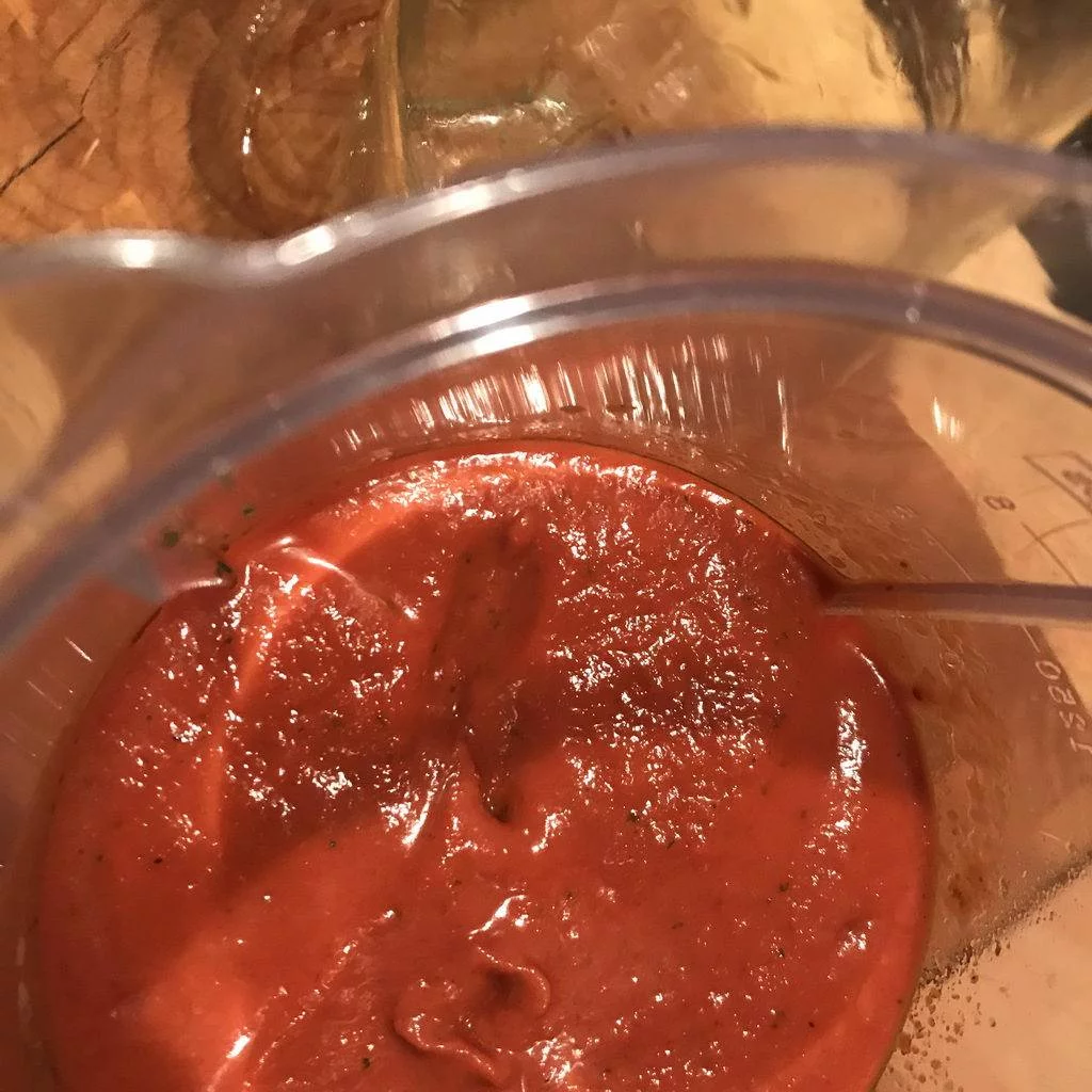 Ketchup im Mixer