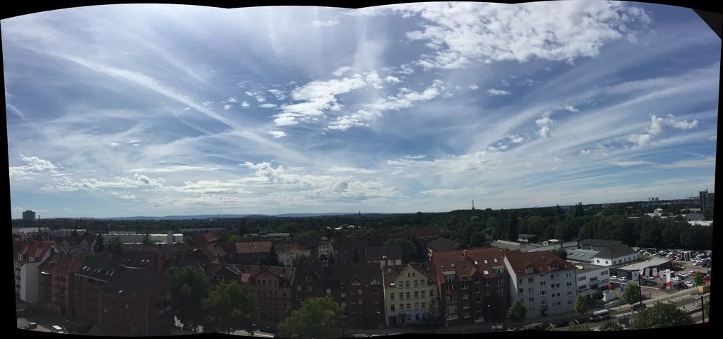 Blick vom Balkon auf Hannover
