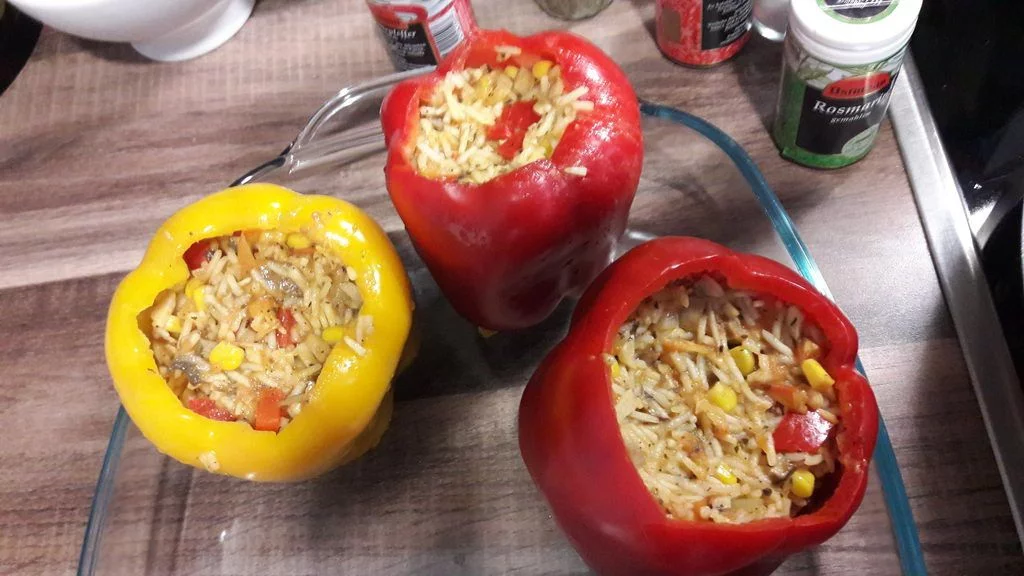 Projekt Kochgruppe Rezept gefüllte Paprika