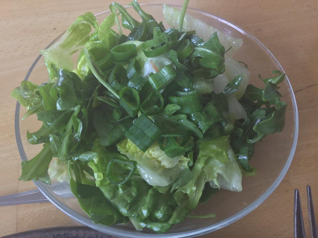 Salat - Kochgruppe mit scharfen Rezept