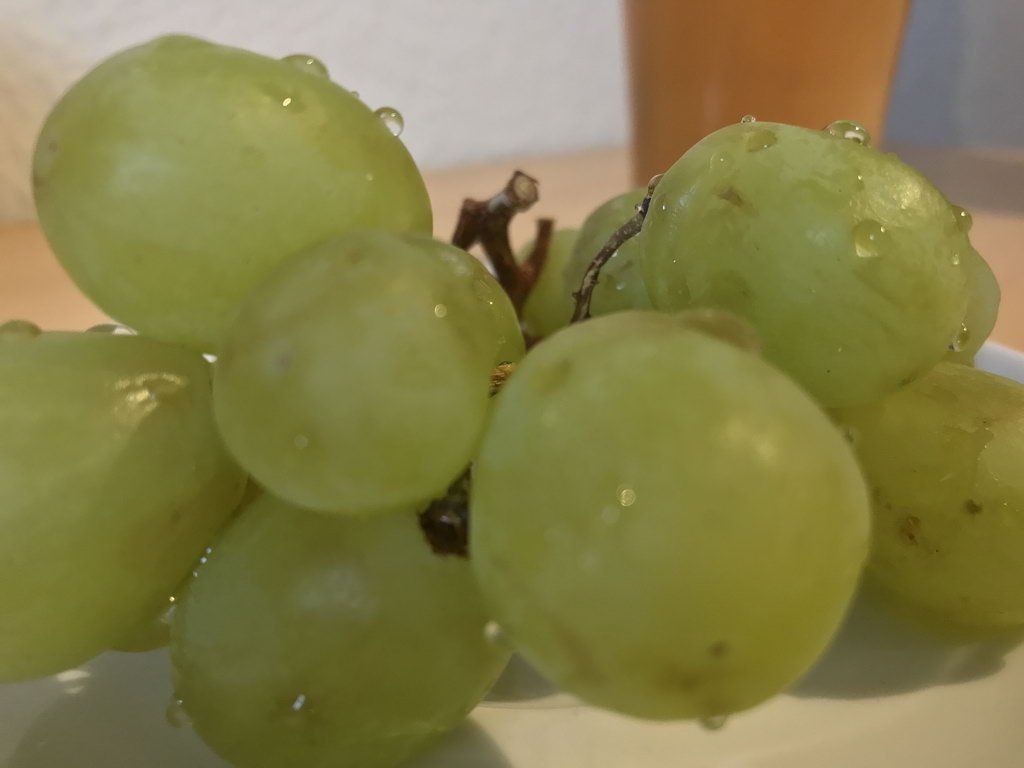 Weintrauben als Nachtisch