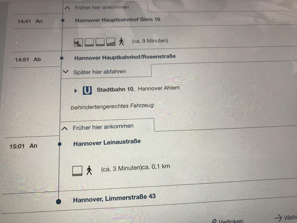 Fahrplan Lehrte-Hannover