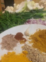 Blumenkohlcurry mit Bandnudeln