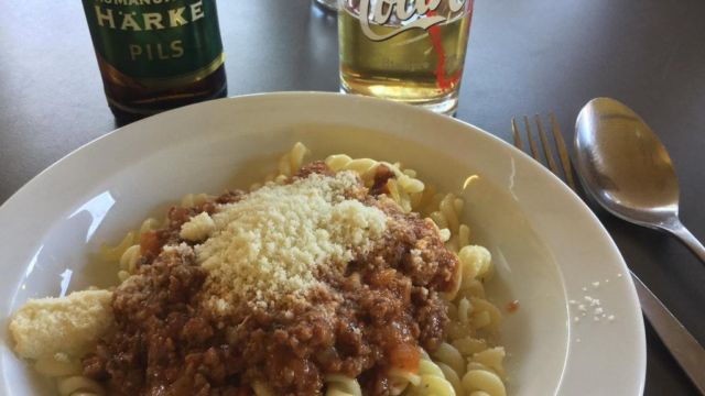 Essen und trinken nach sammeln