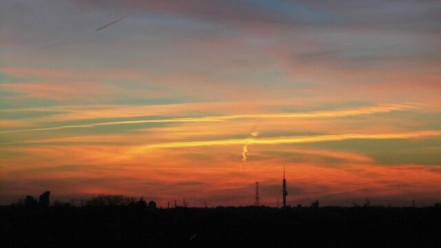 Feierabend mit Blick auf Telemax Hannover