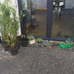 Kochgruppe mit Aprilwetter