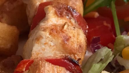 in Gedenken an meinen Papa-Familientreffen beim Spanier in Lauenau - Scampis am Spiess