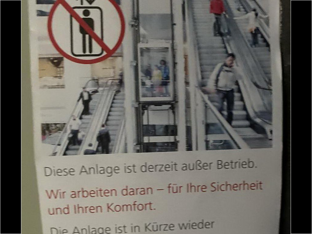 Fahrstuhl kaputt - 8 Stockwerke voll bepackt hinauf